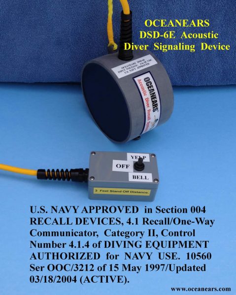 Oceanears DSD-6E Acoustic Diver Signaling Device